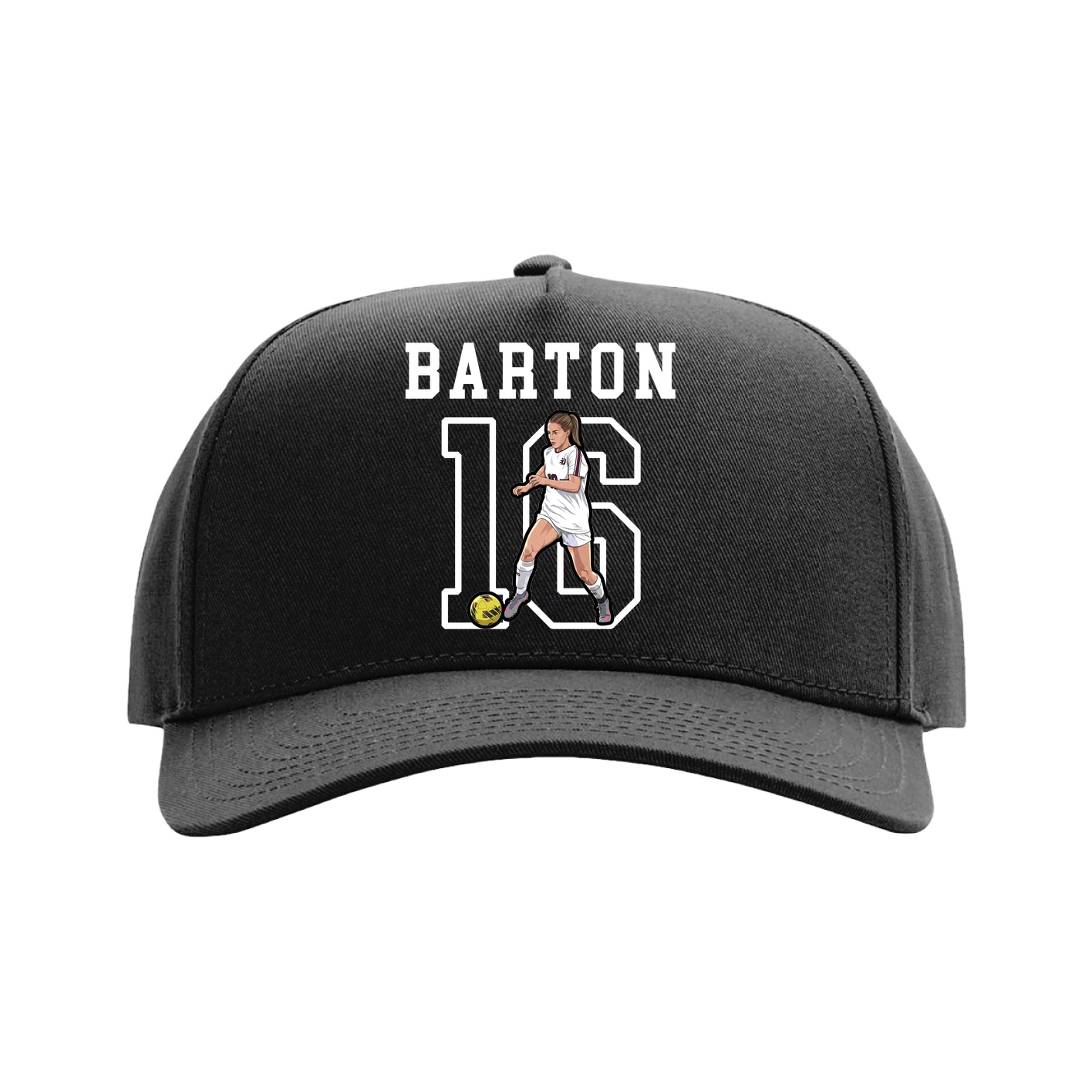 Full Fabric Five-Panel Champ Cap — Shirsey in Black