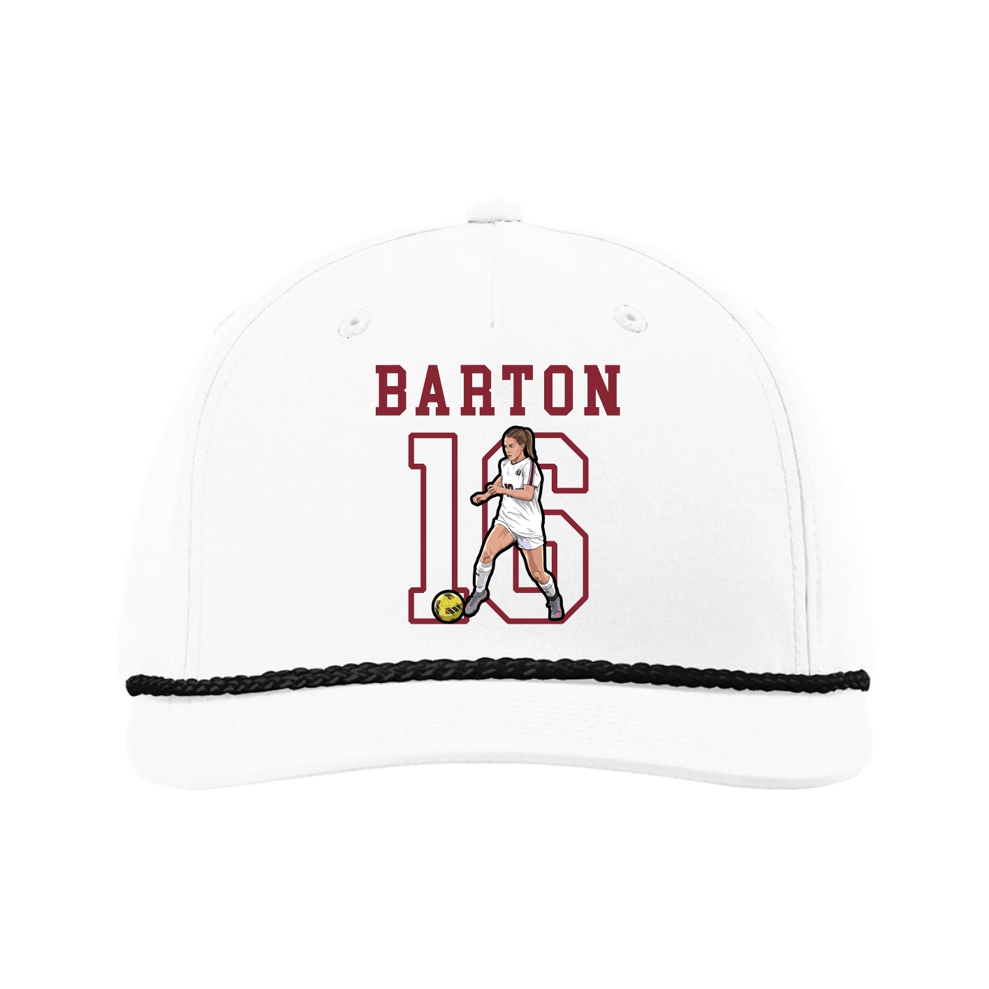 Five-Panel Classic Rope Cap — Shirsey in White