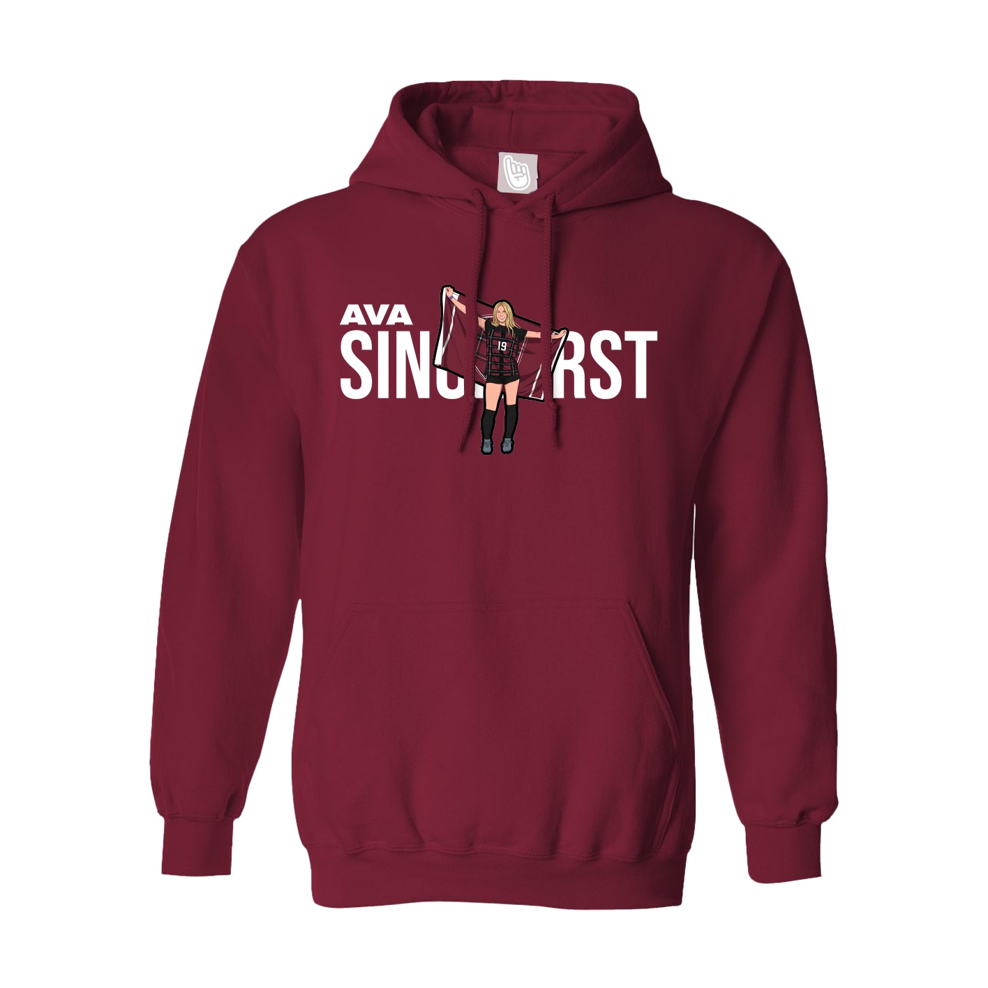 Hoodie — Player Name in Cardinal