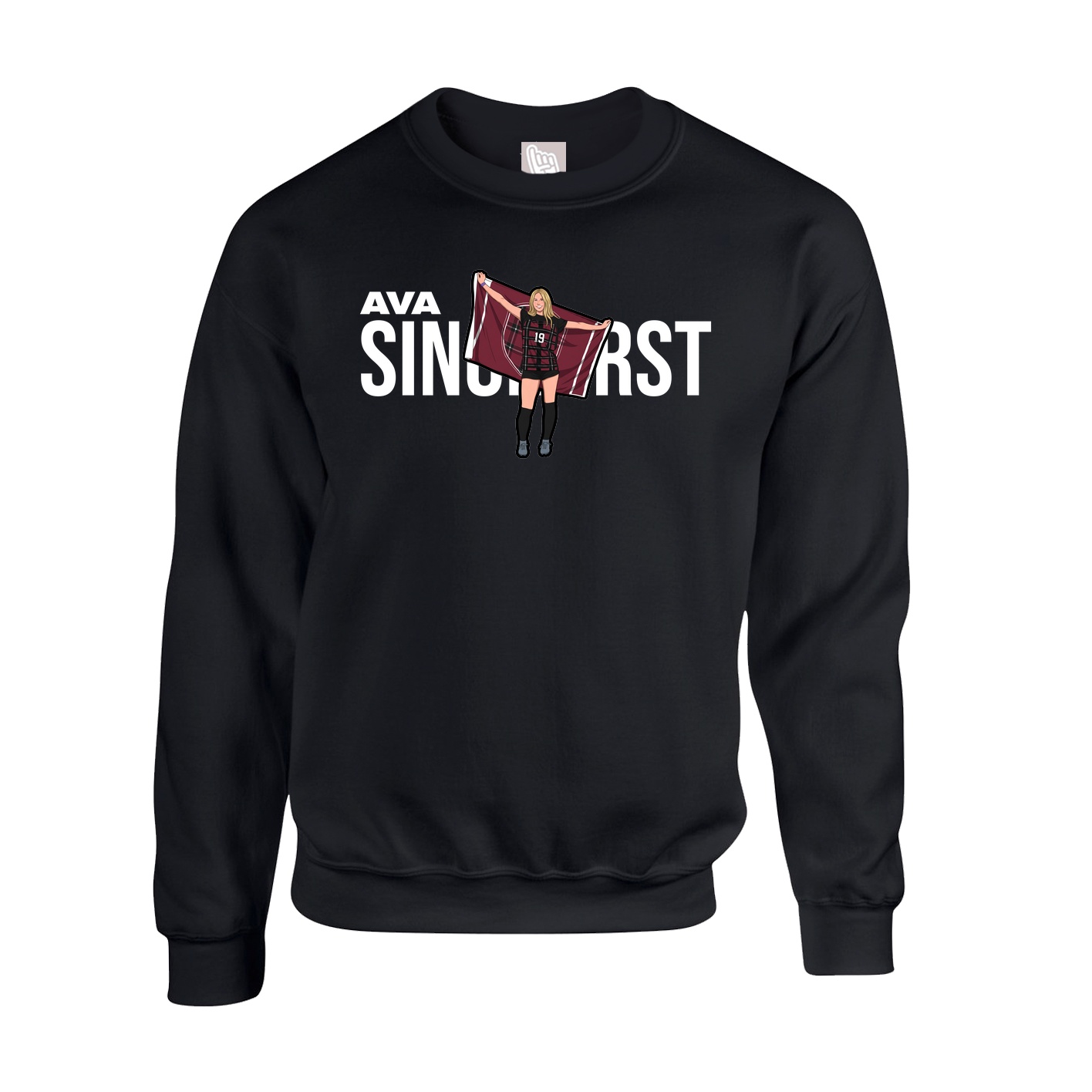 Fleece Crew — Player Name in Black