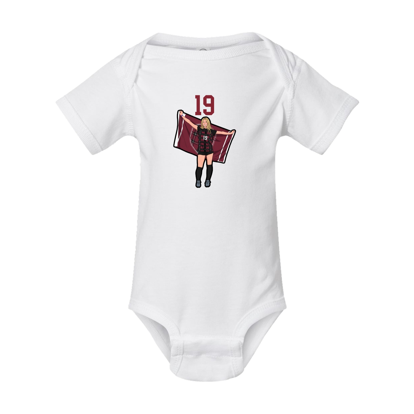 Baby Onesie — Number Top in White