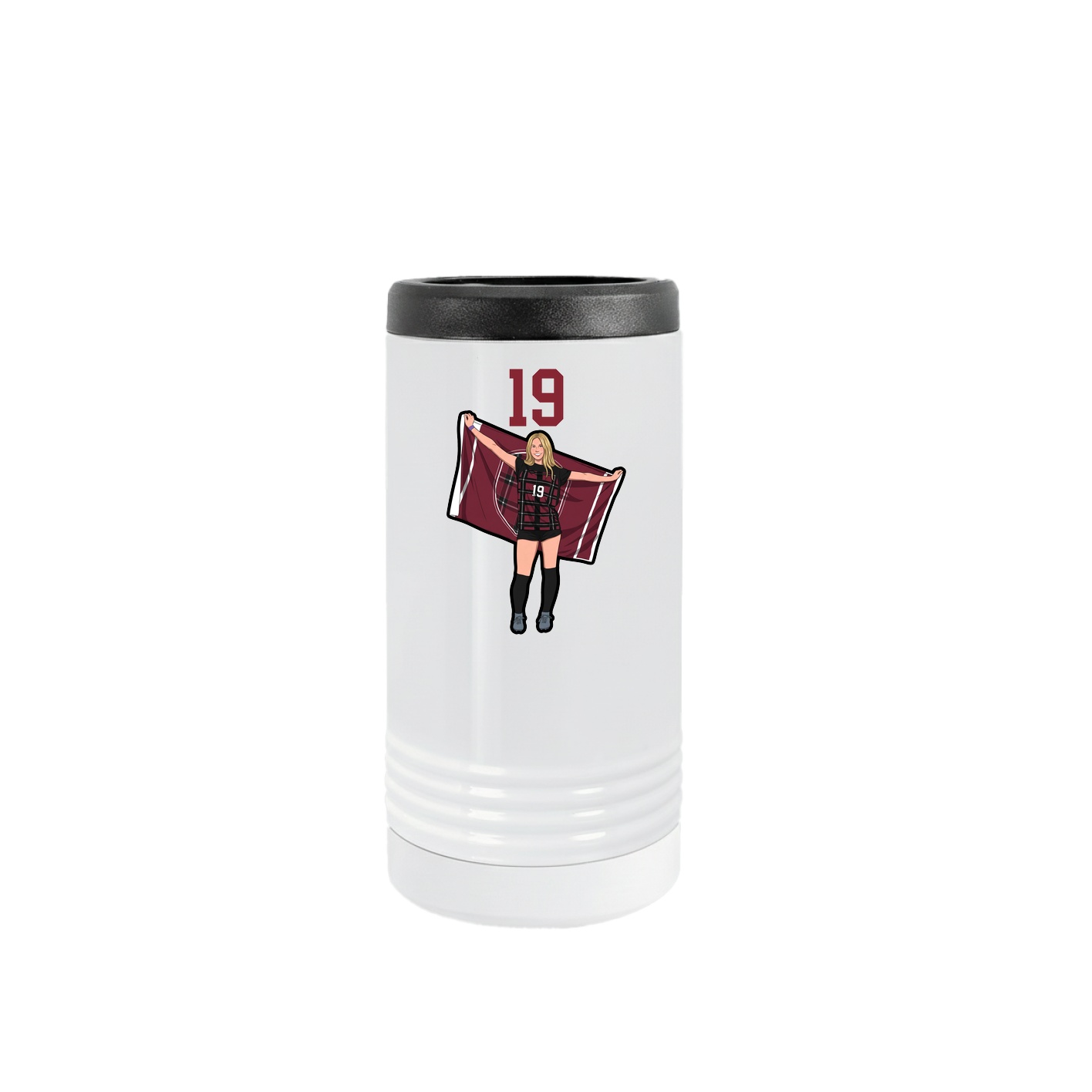 Slim Beverage Holder — Number Top in White