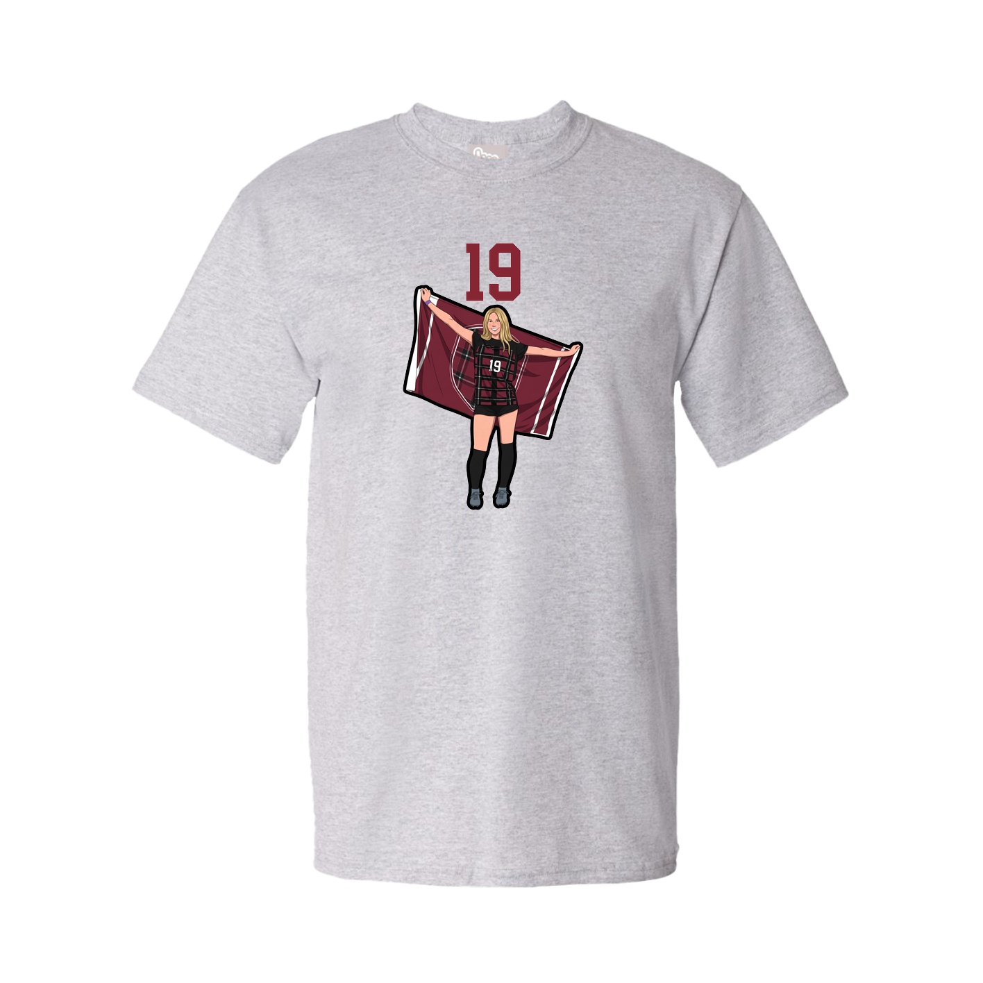 Youth Tee — Number Top in Grey