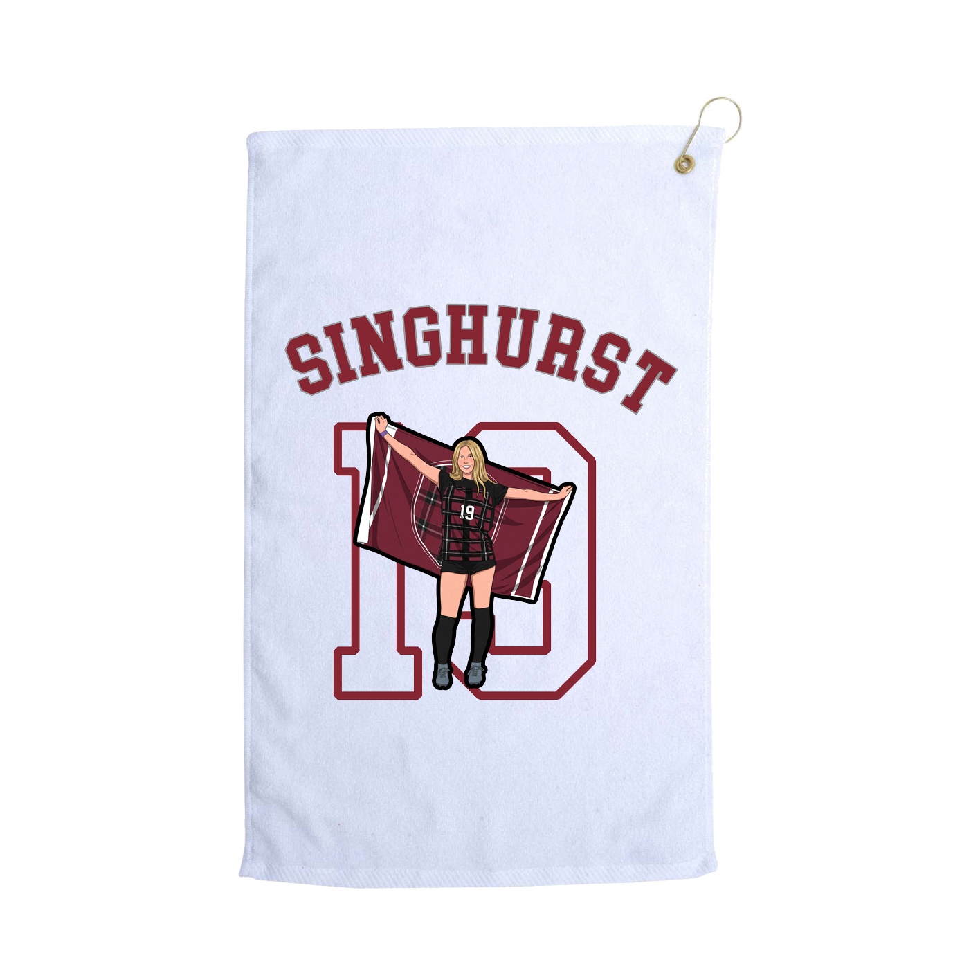 Golf Towel — Shirsey Arch in White