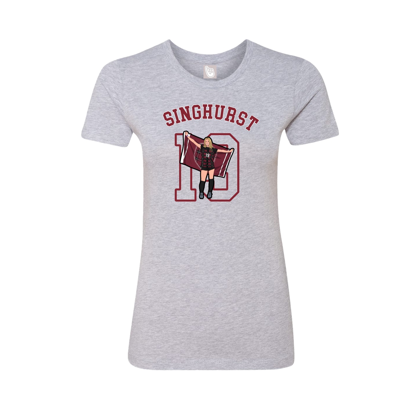 Fitted Women's Tee — Shirsey Arch in Grey
