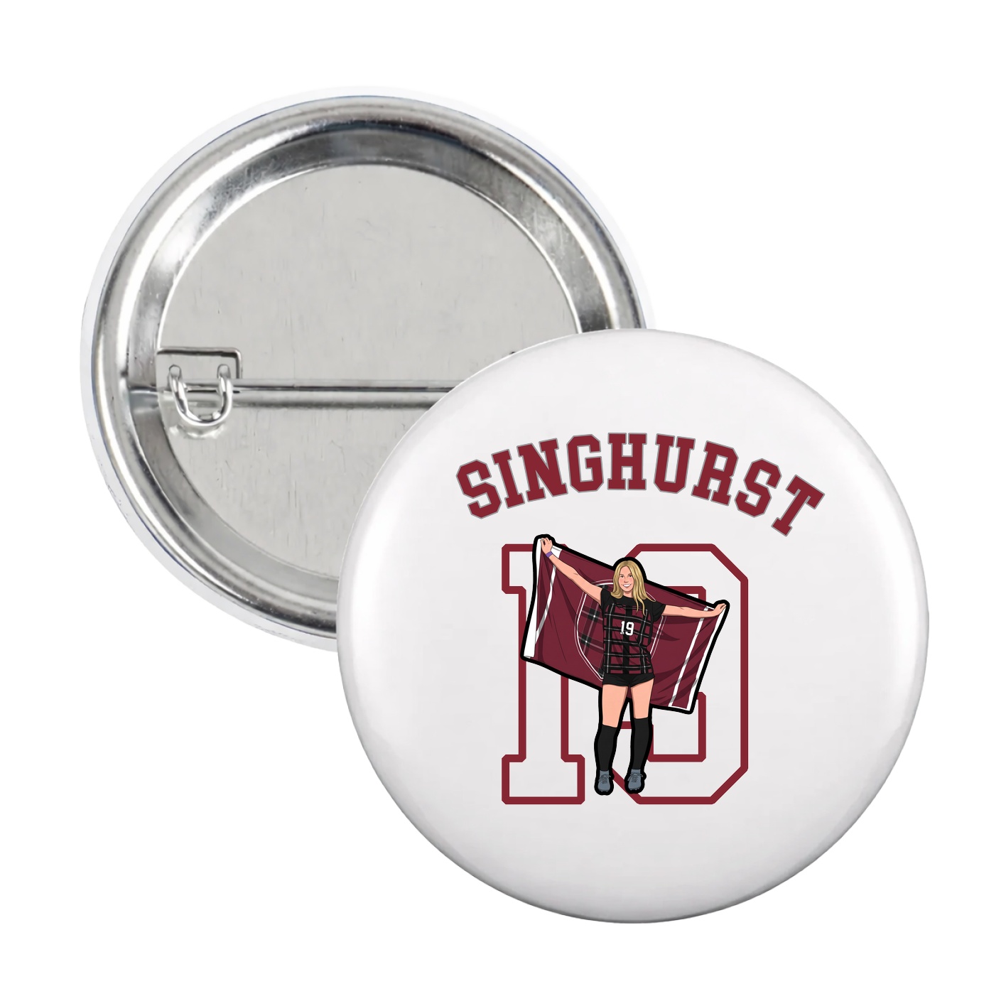 Game Day Button — Shirsey Arch in White