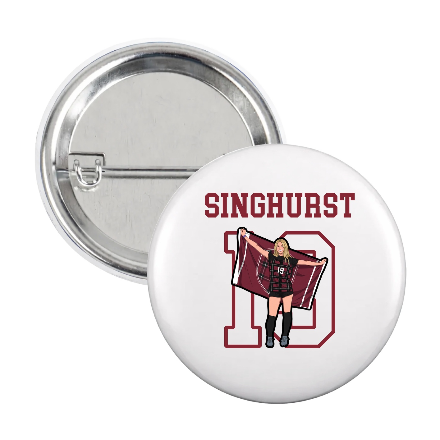 Game Day Button — Shirsey in White
