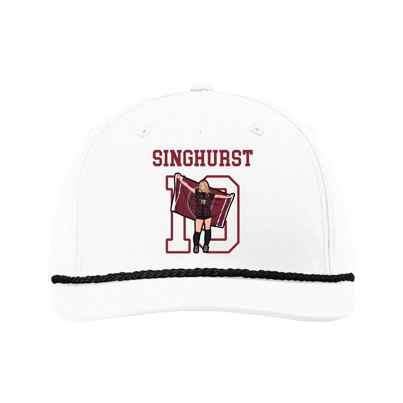 Five-Panel Classic Rope Cap — Shirsey in White