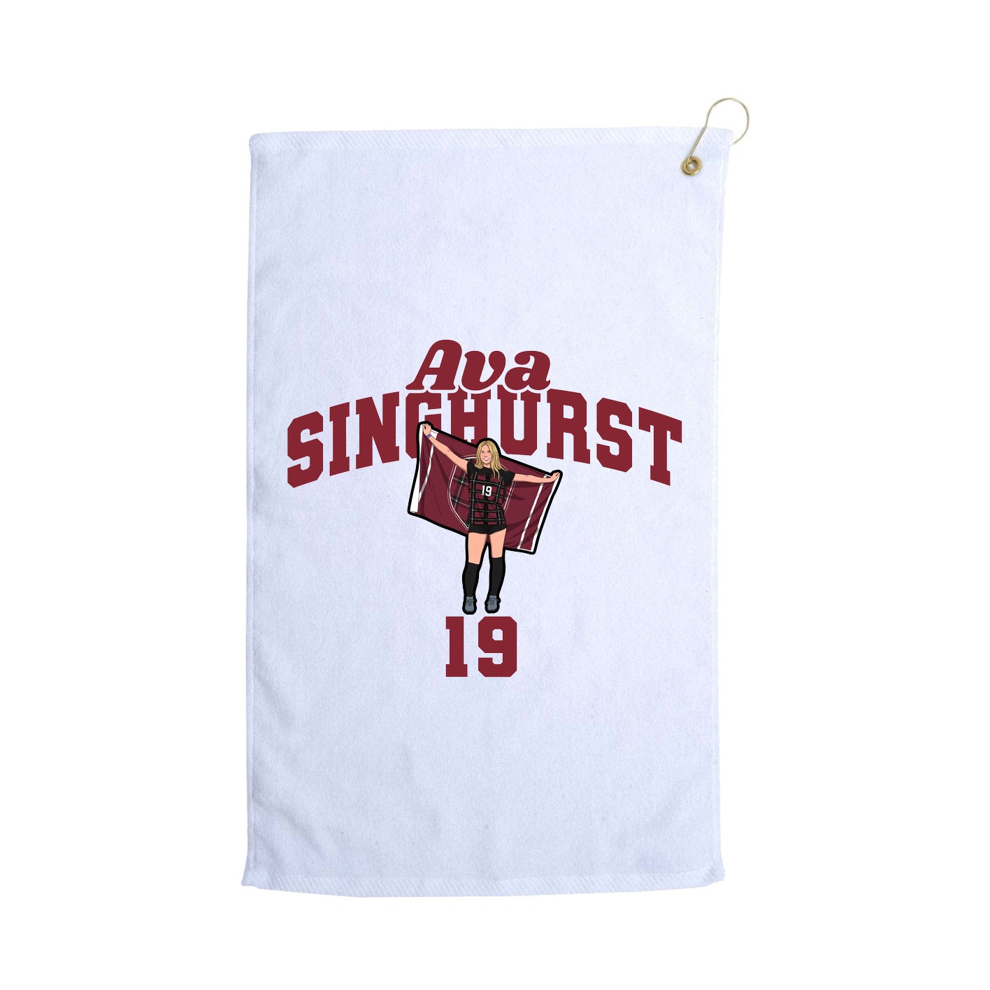 Golf Towel — Signature Arch in White