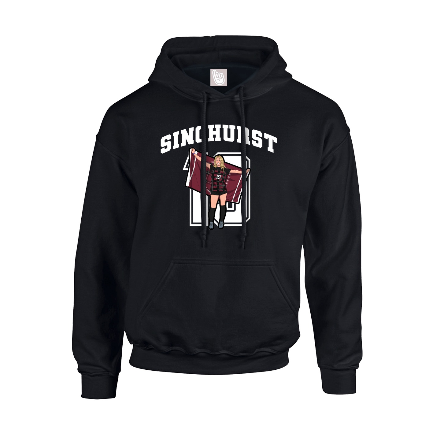 Youth Hoodie — Number in Black