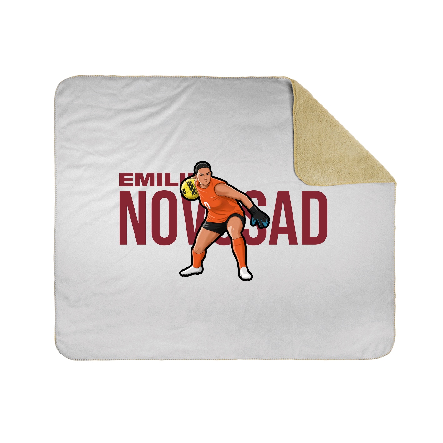 Throw Blanket — Player Name in White