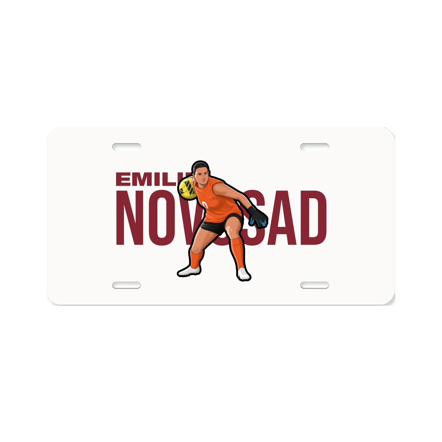 License Plate — Player Name in Classic