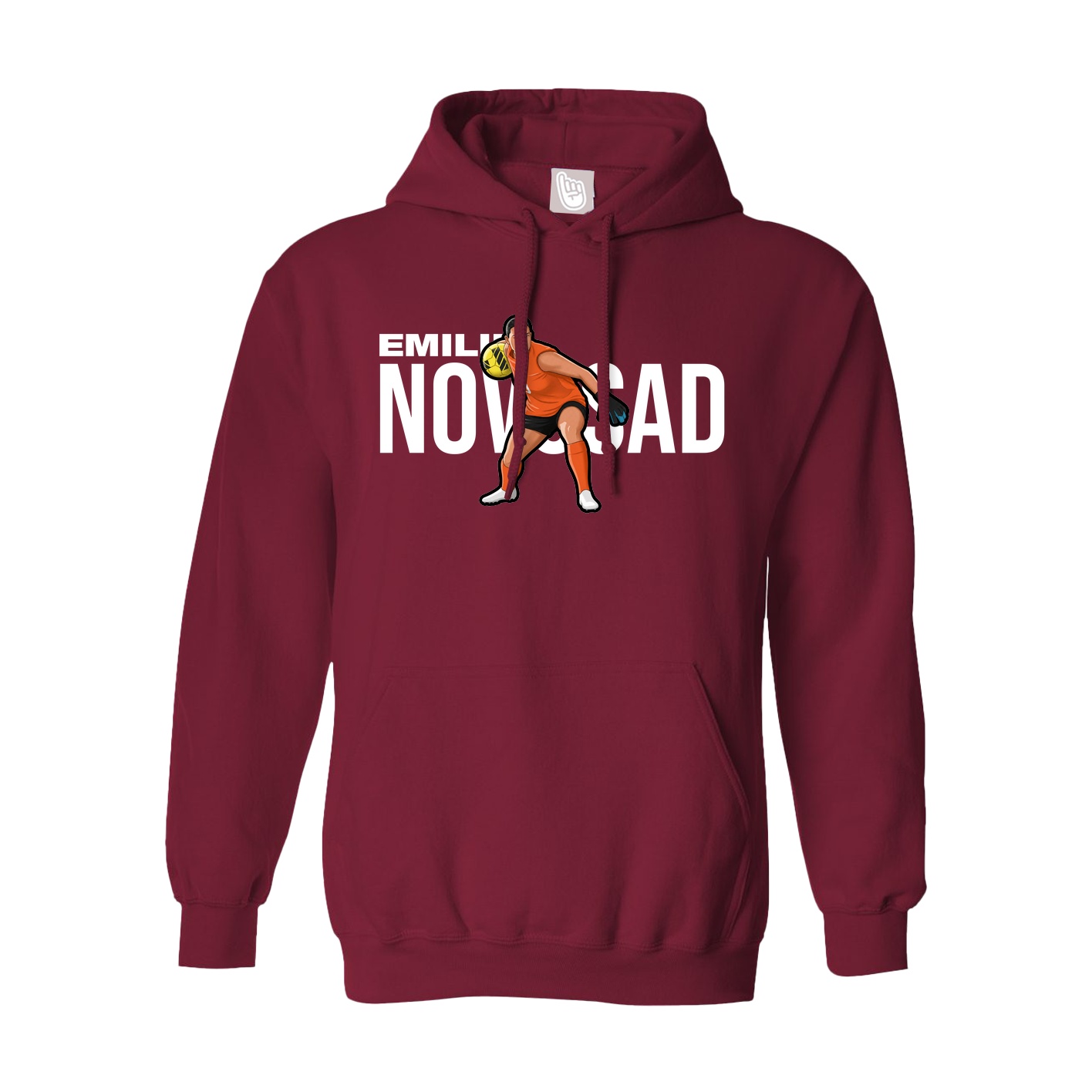 Hoodie — Player Name in Cardinal
