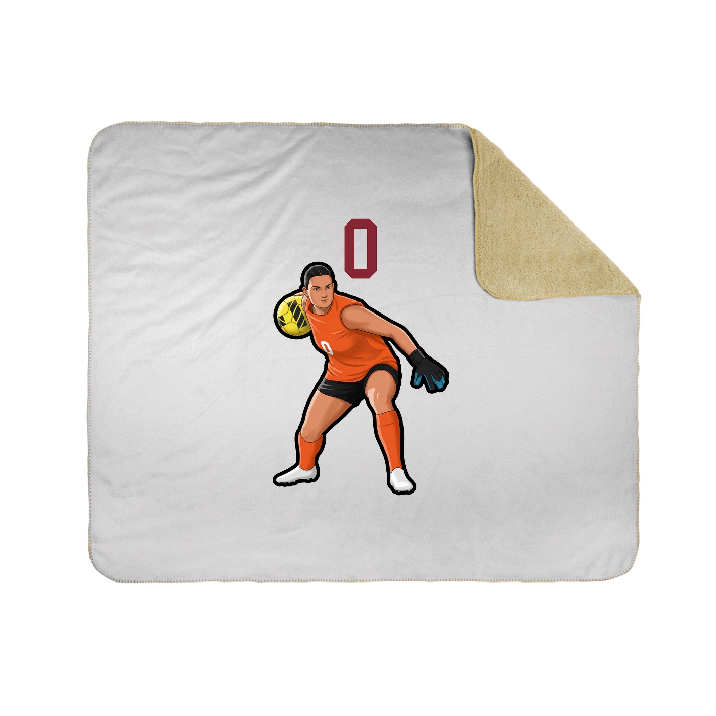 Throw Blanket — Number Top in White