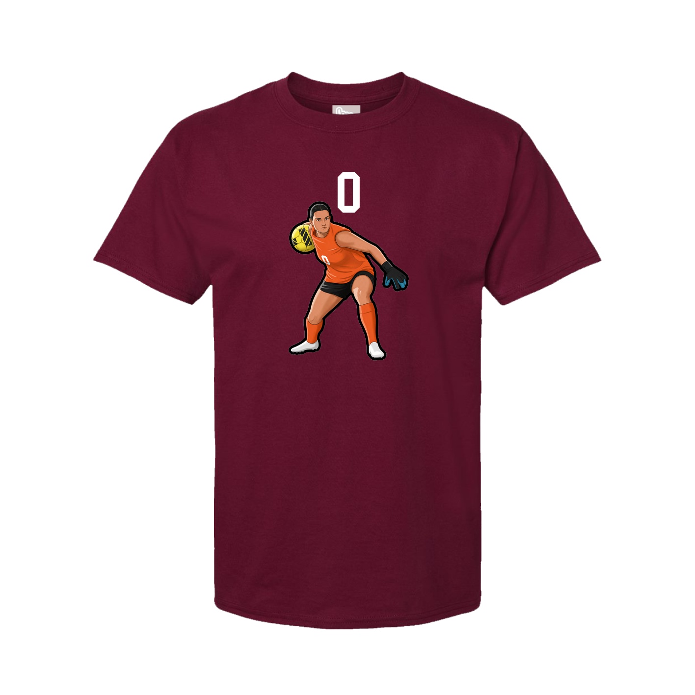 Youth Tee — Number Top in Cardinal
