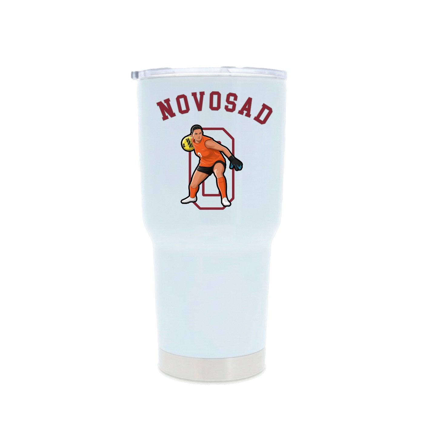 30oz Stainless Steel Tumbler — Shirsey Arch in White