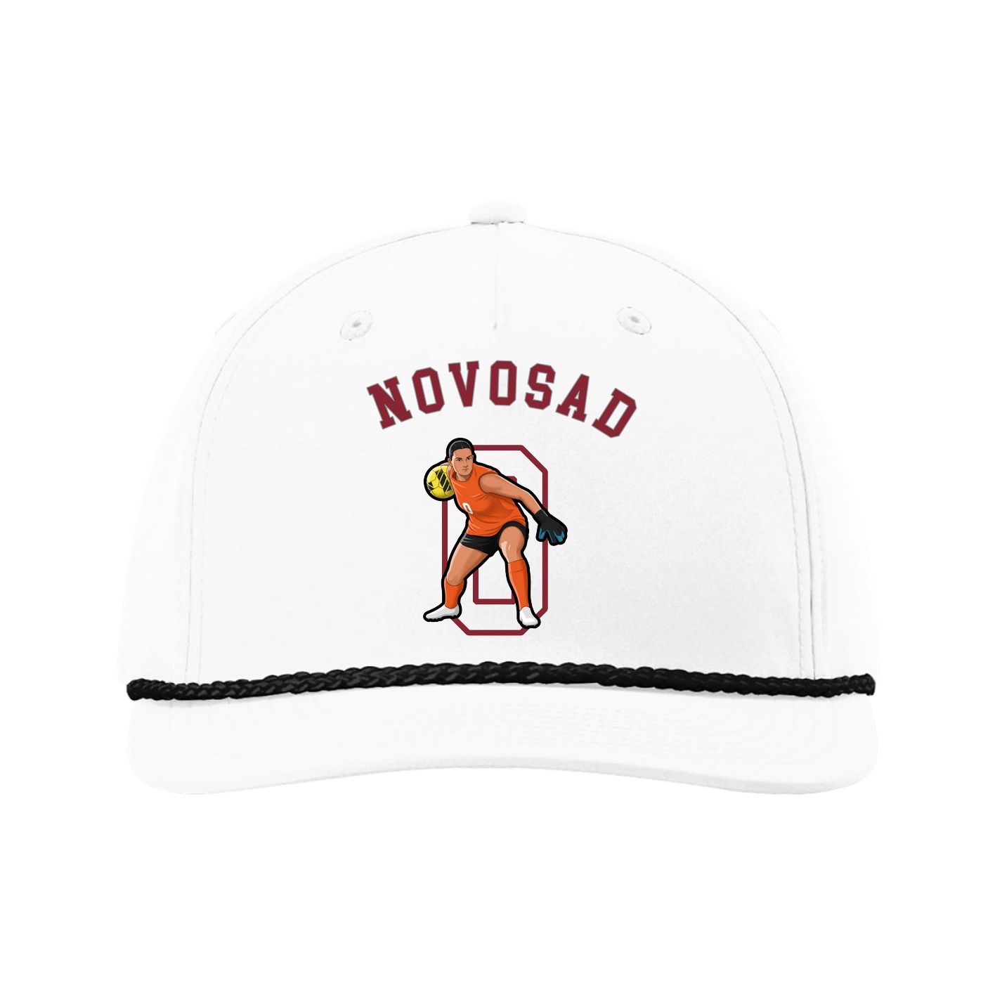 Five-Panel Classic Rope Cap — Shirsey Arch in White