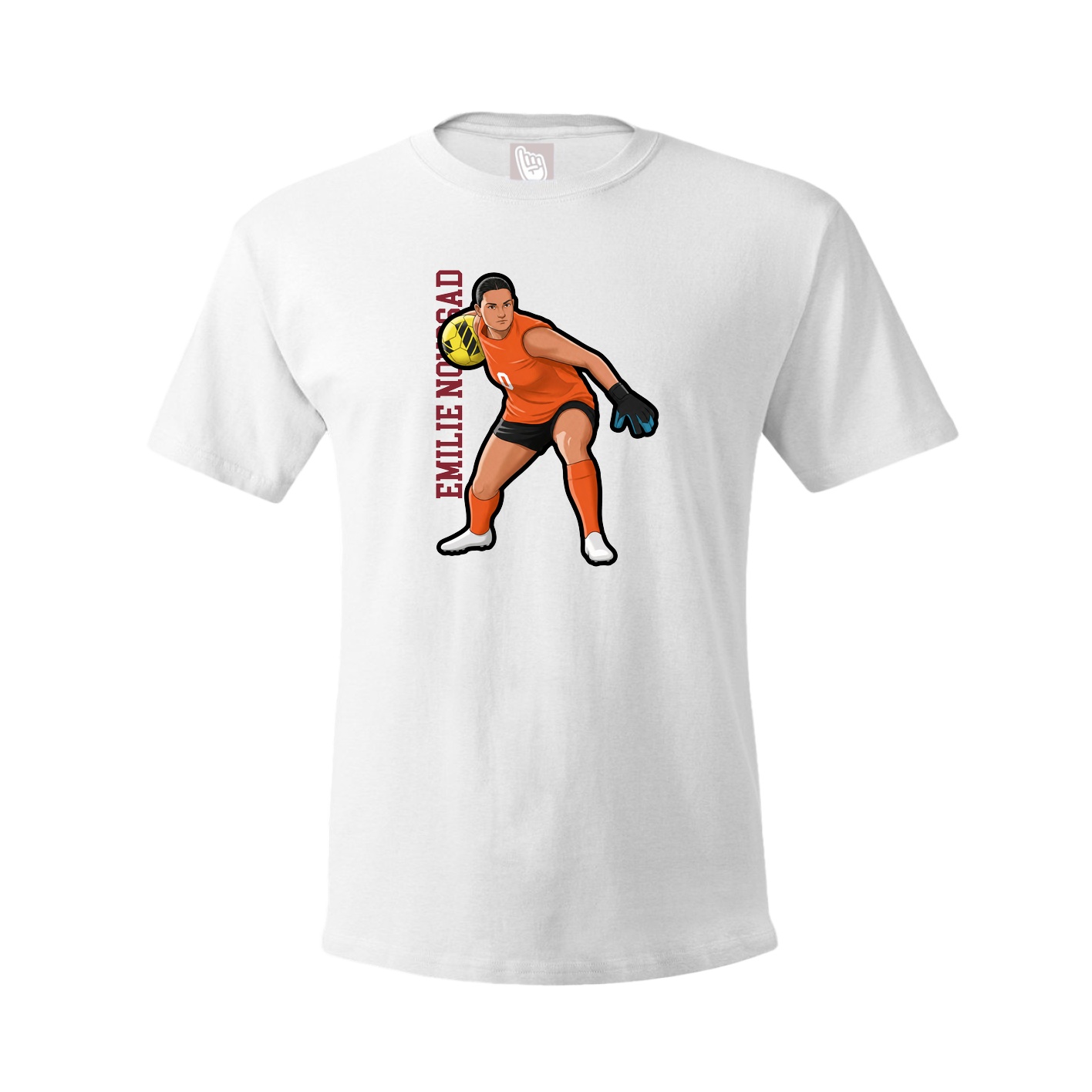 Tee — Name Vertical in White