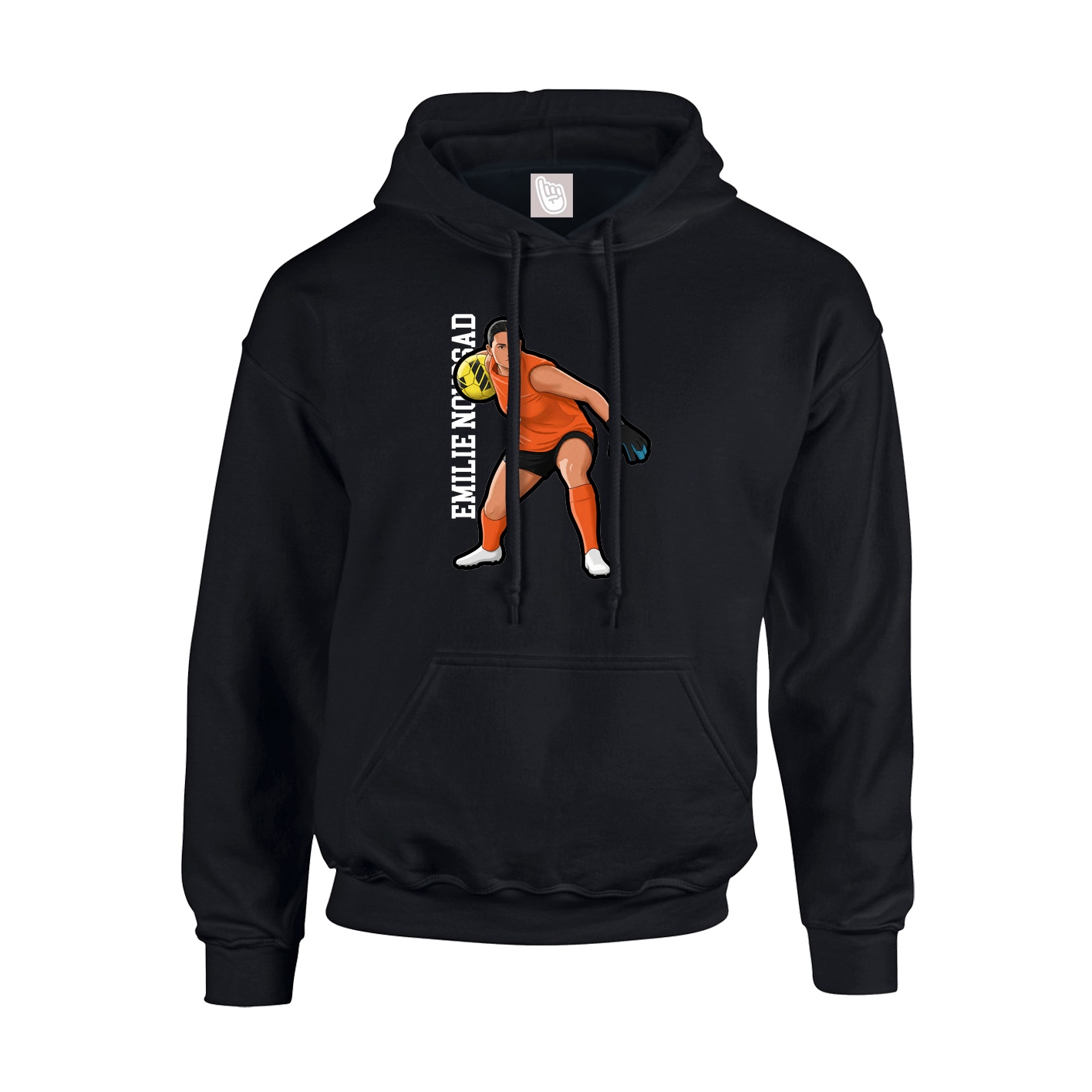 Youth Hoodie — Name Vertical in Black