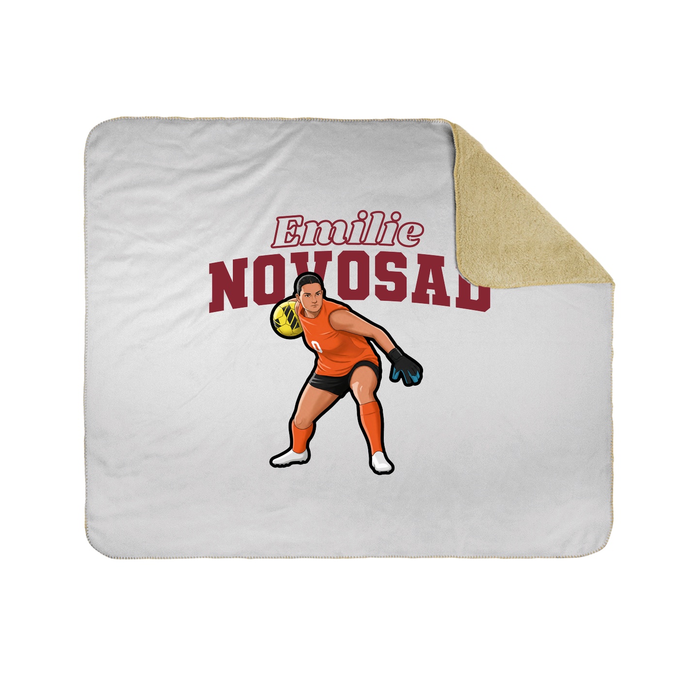 Throw Blanket — Name Arch in White