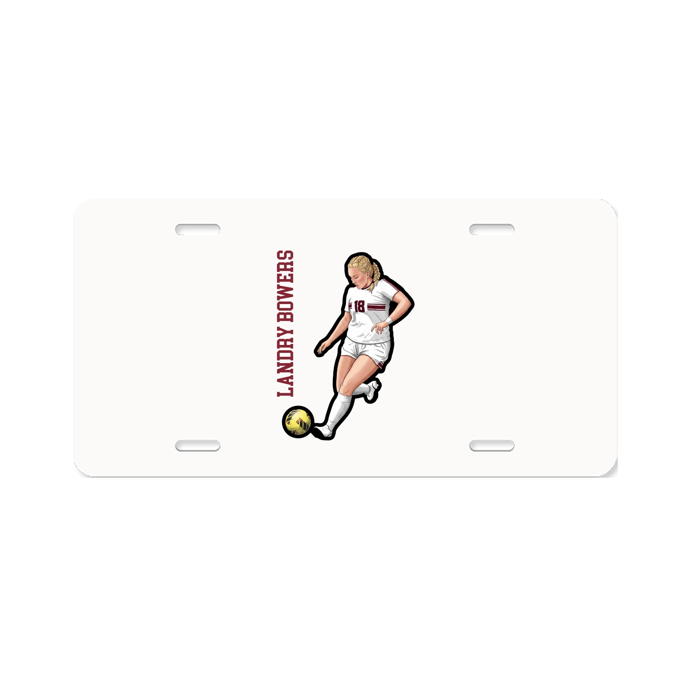 License Plate — Name Vertical in Classic