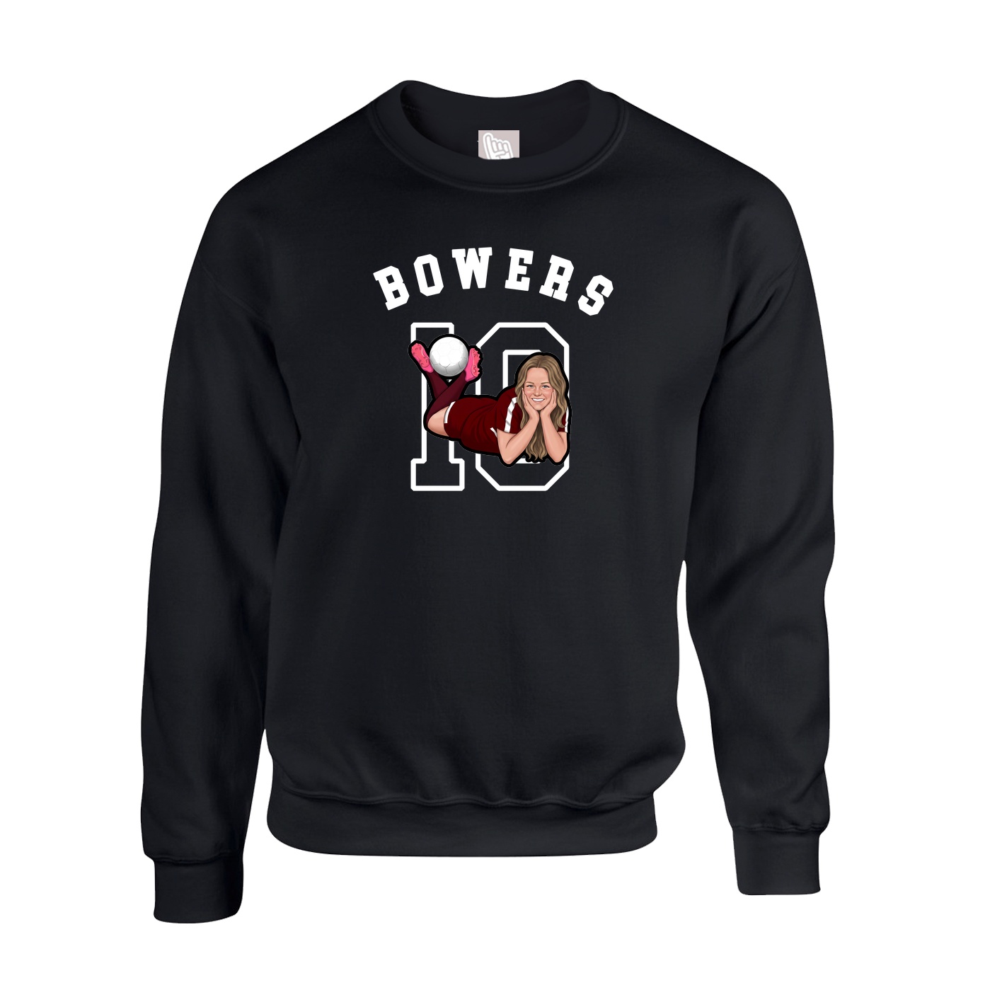 Fleece Crew — Shirsey Arch in Black