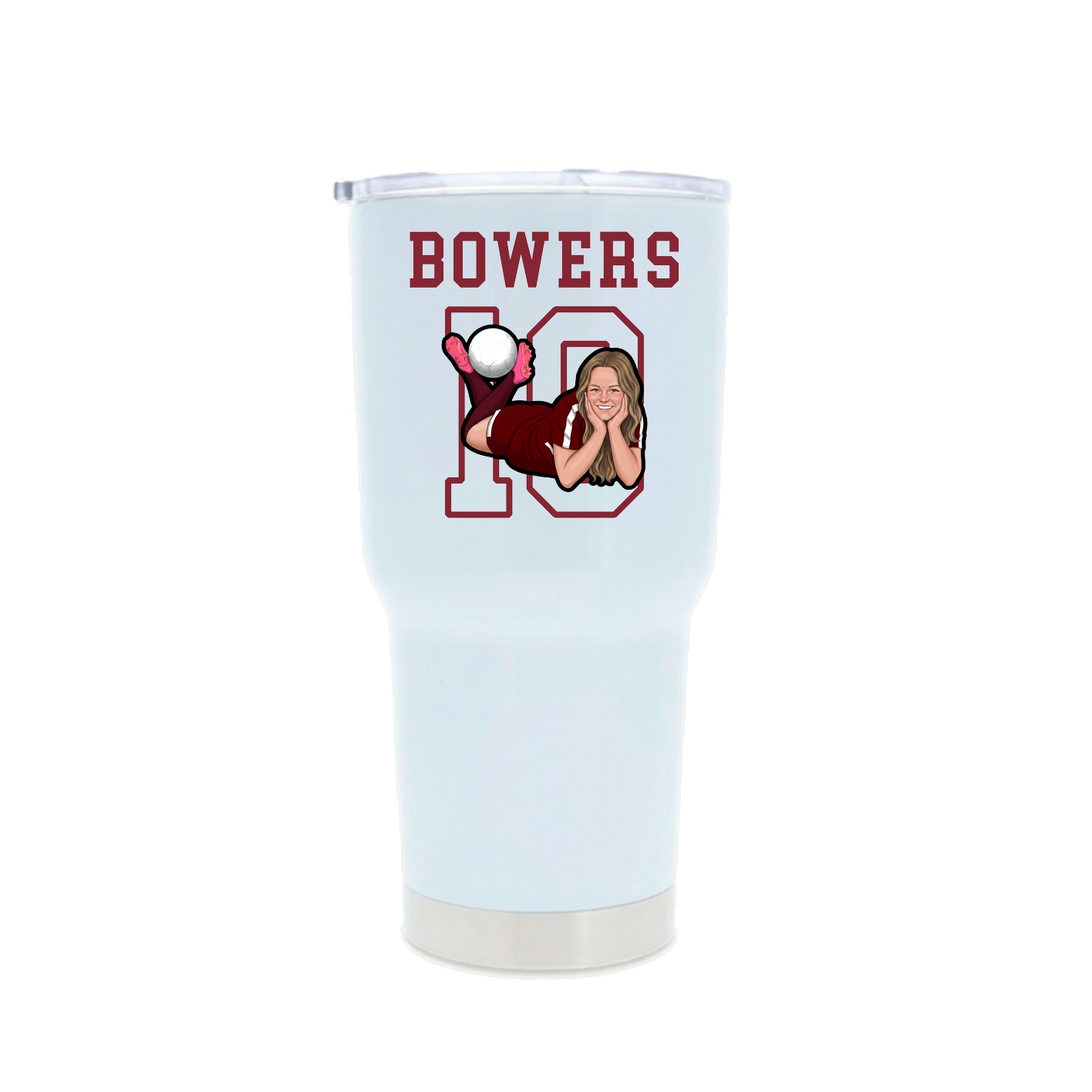 30oz Stainless Steel Tumbler — Shirsey in White