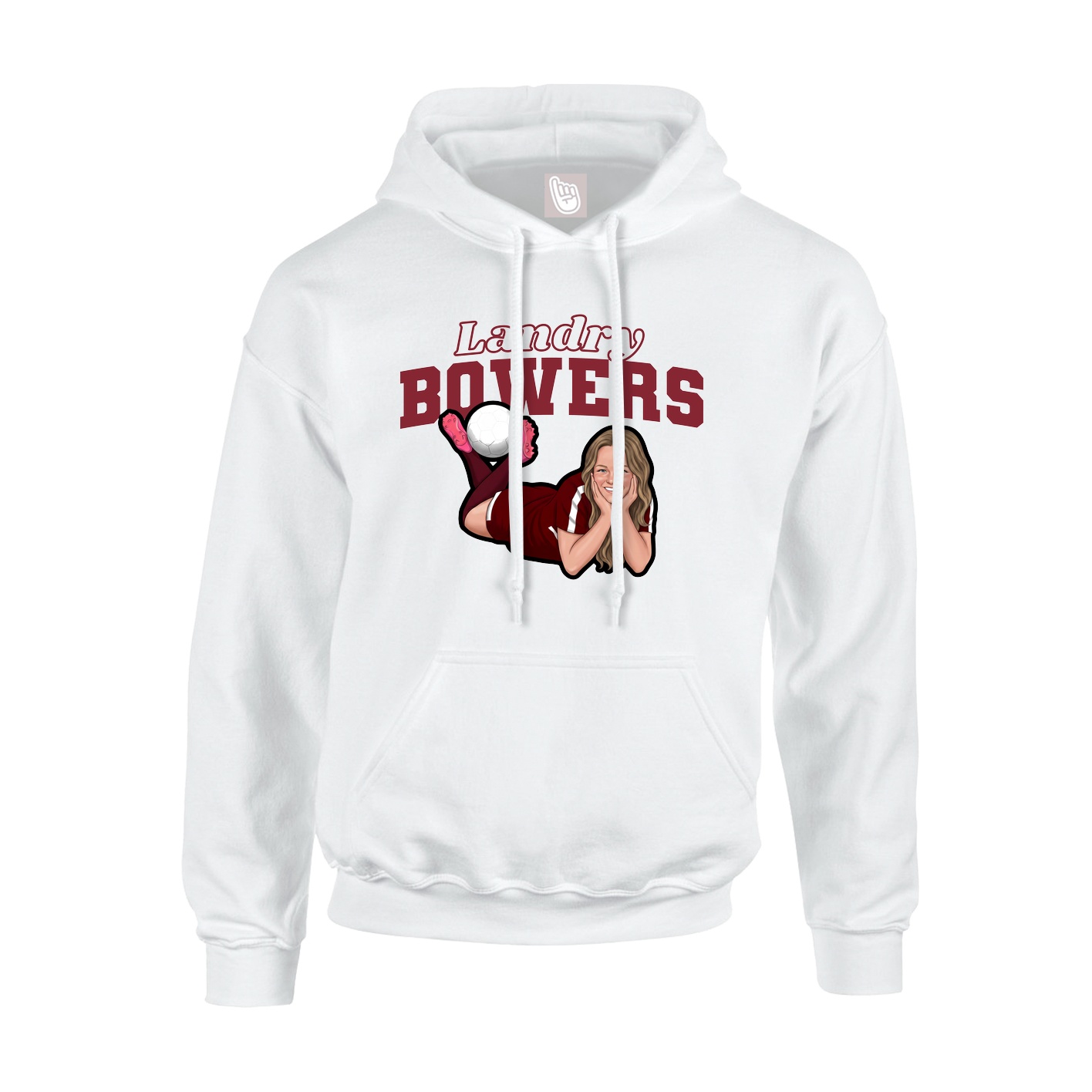 Hoodie — Name Arch in White