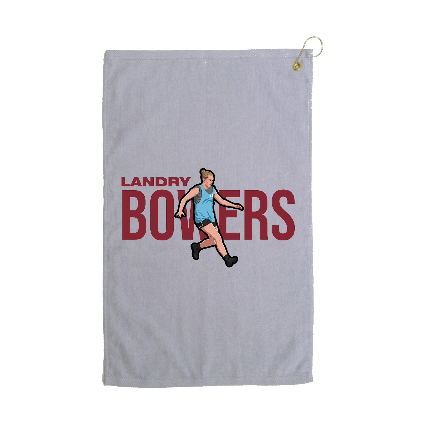 Golf Towel — Player Name in Grey