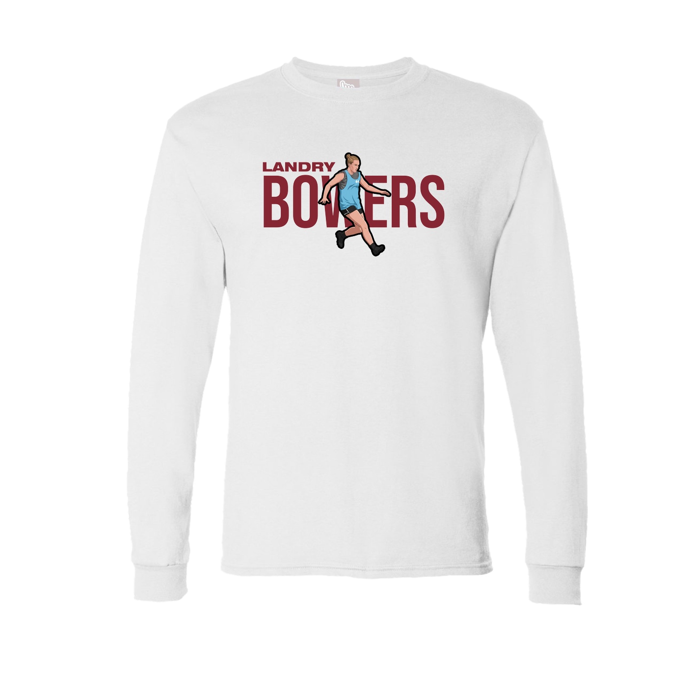 Long Sleeve Tee — Player Name in White