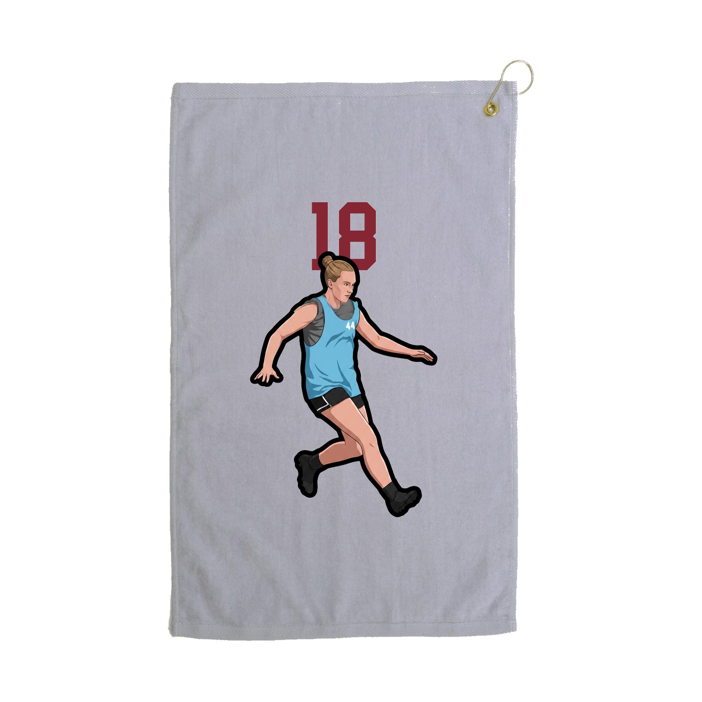 Golf Towel — Number Top in Grey