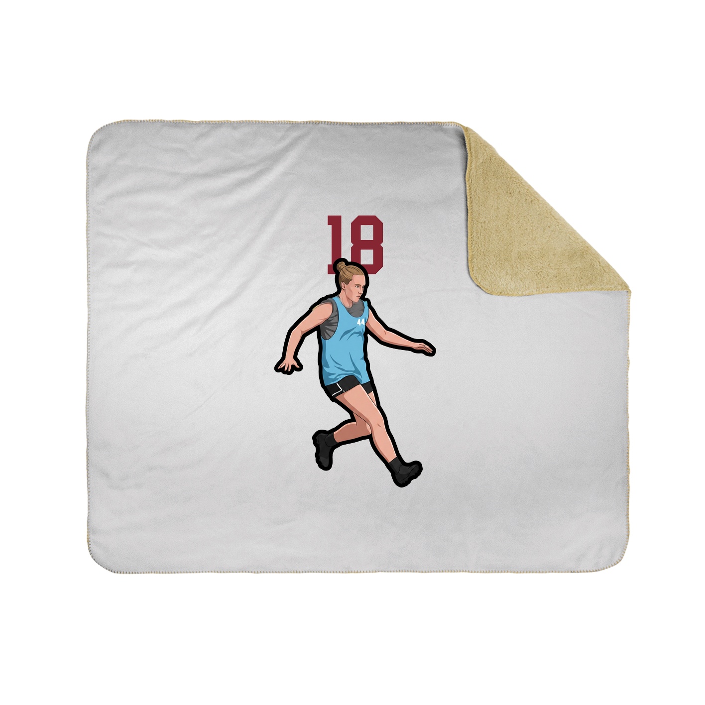 Throw Blanket — Number Top in White