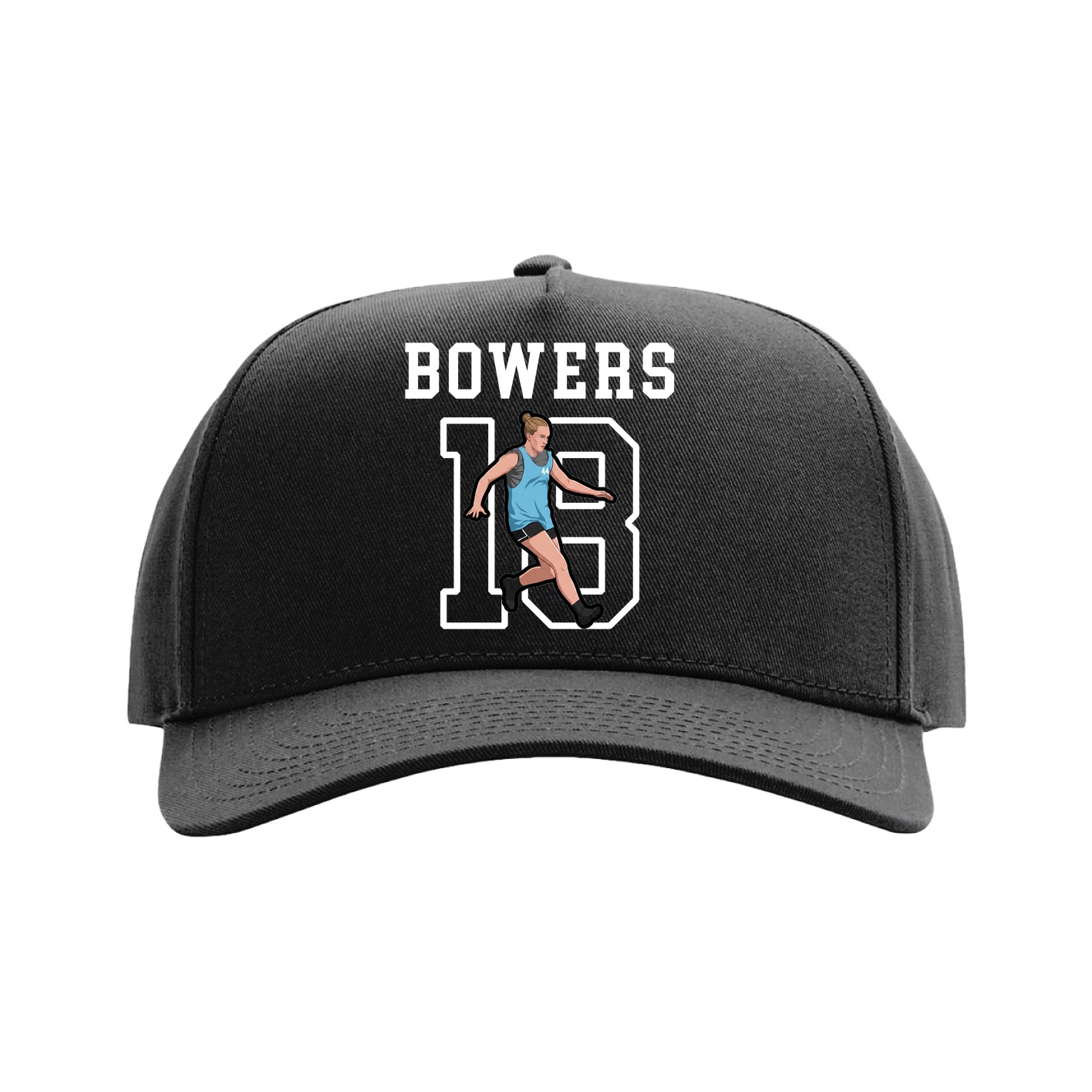 Full Fabric Five-Panel Champ Cap — Shirsey in Black