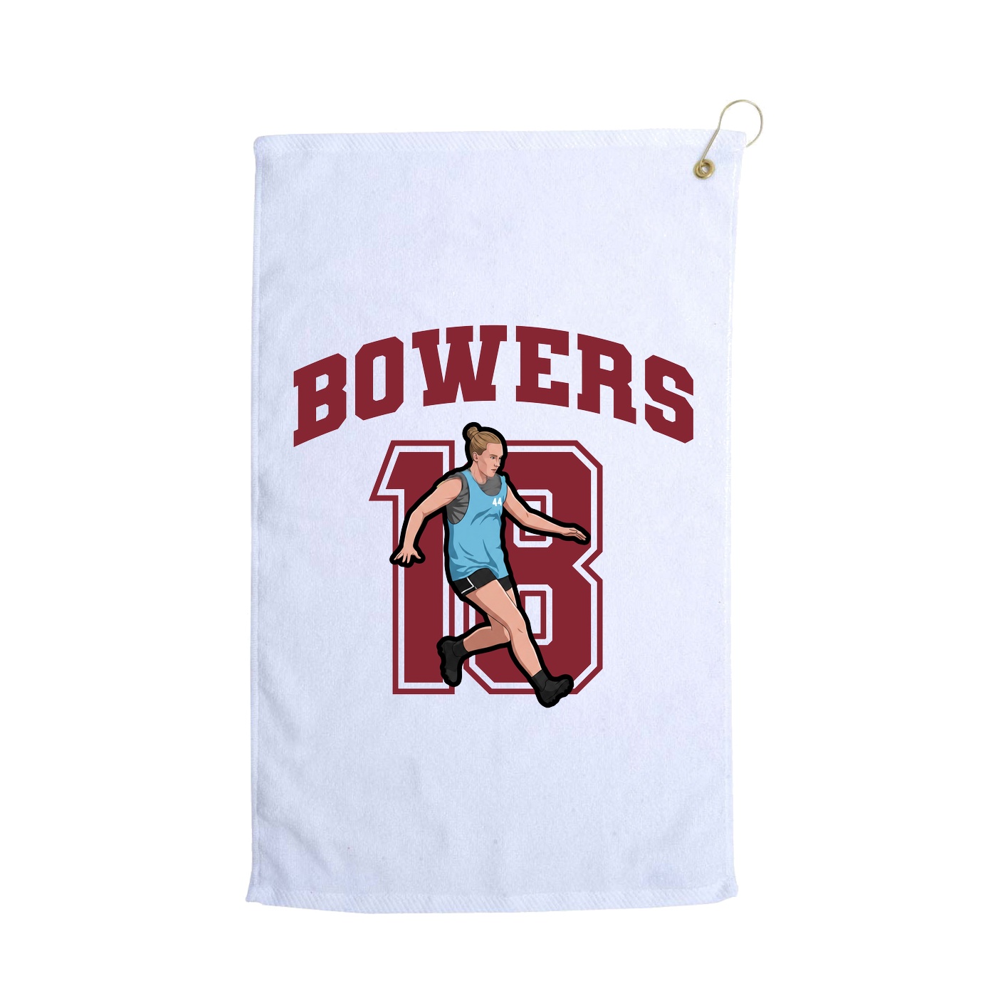 Golf Towel — Number in White