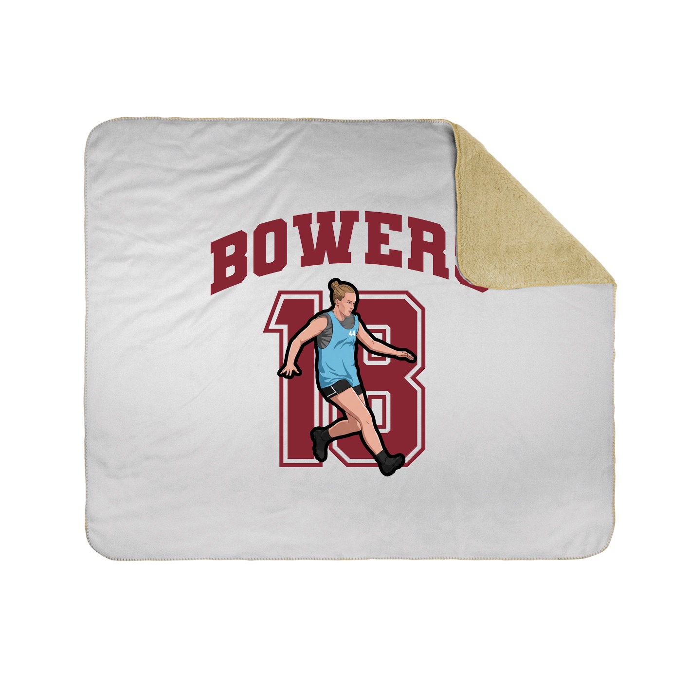 Throw Blanket — Number in White