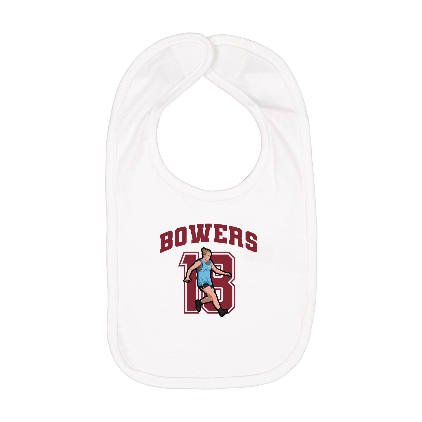 Infant Bib — Number in White