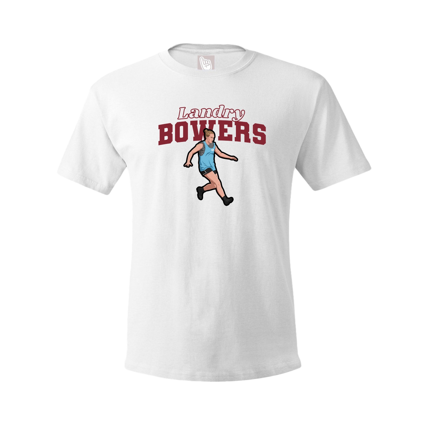 Youth Tee — Name Arch in White