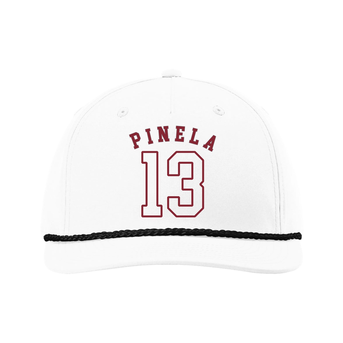 Five-Panel Classic Rope Cap — Shirsey Arch in White