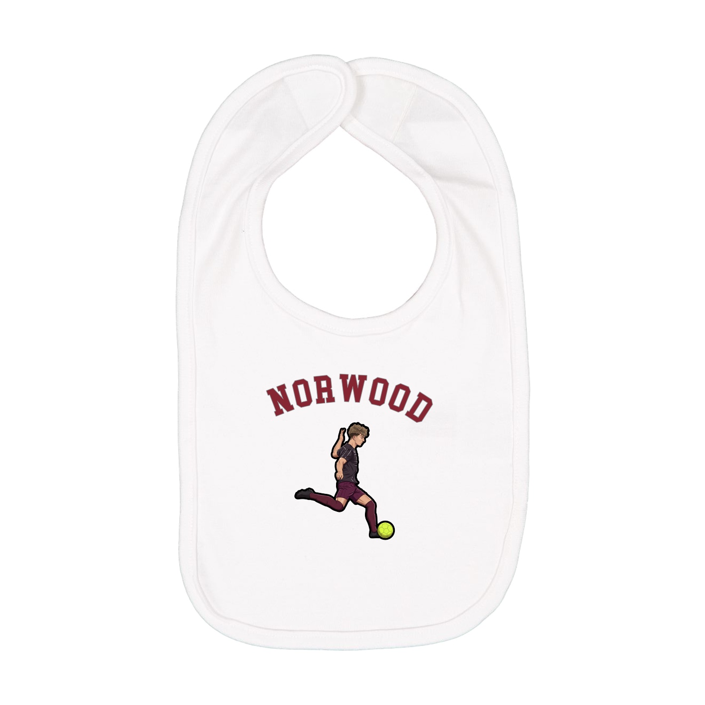 Infant Bib — Shirsey Arch in White
