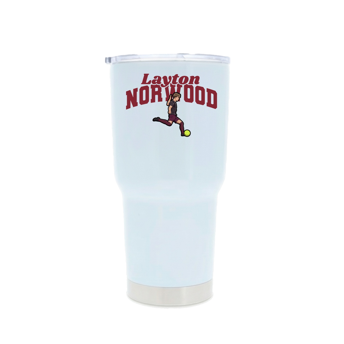30oz Stainless Steel Tumbler — Signature Arch in White