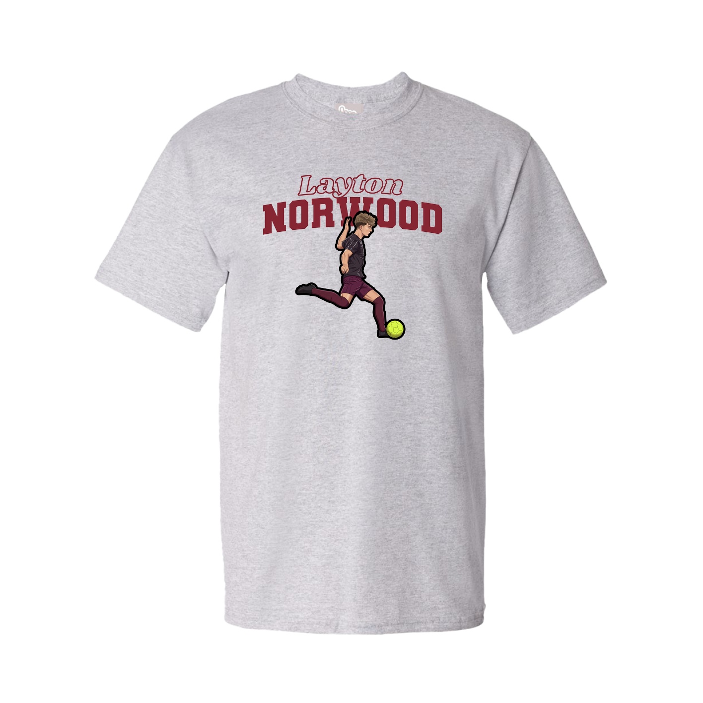 Youth Tee — Name Arch in Grey