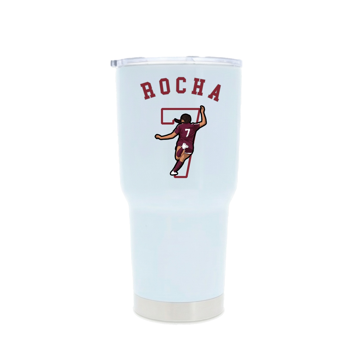 30oz Stainless Steel Tumbler — Shirsey Arch in White