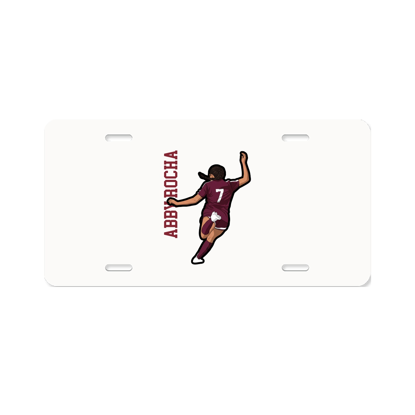 License Plate — Name Vertical in Classic