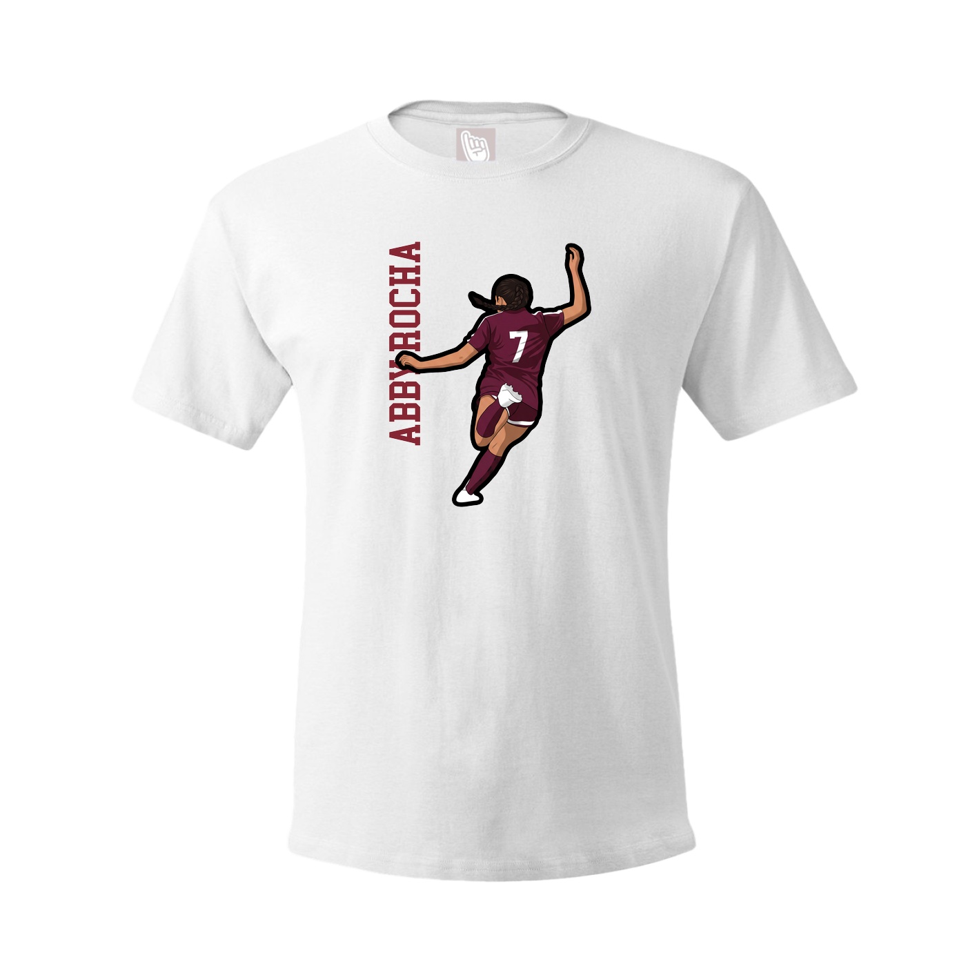 Youth Tee — Name Vertical in White