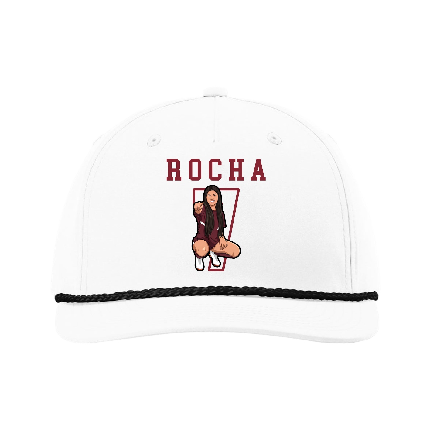 Five-Panel Classic Rope Cap — Shirsey in White