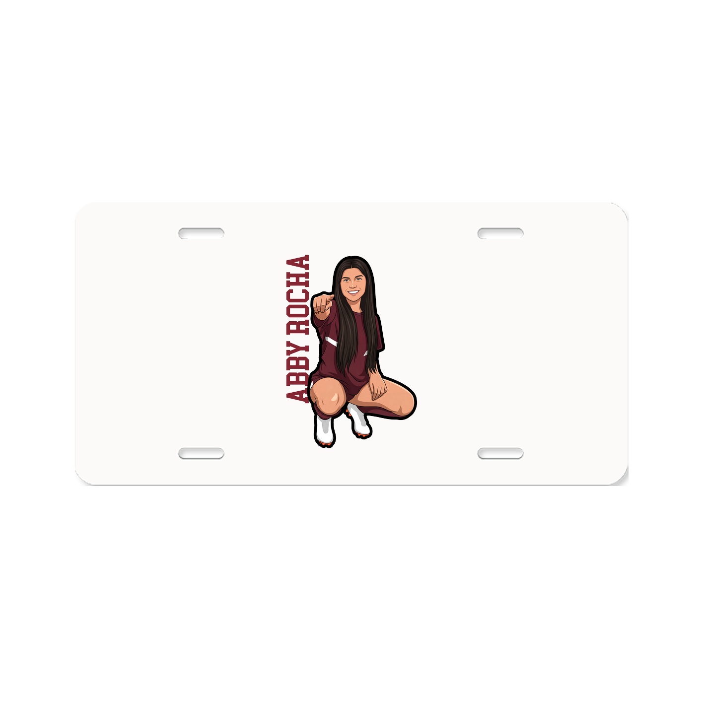 License Plate — Name Vertical in Classic