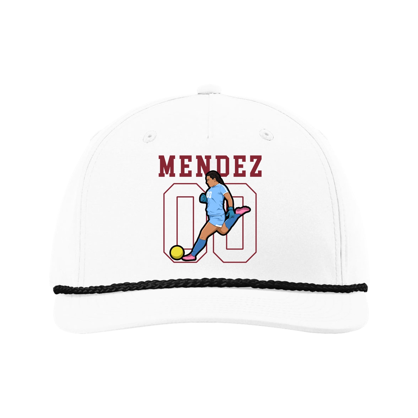 Five-Panel Classic Rope Cap — Shirsey in White