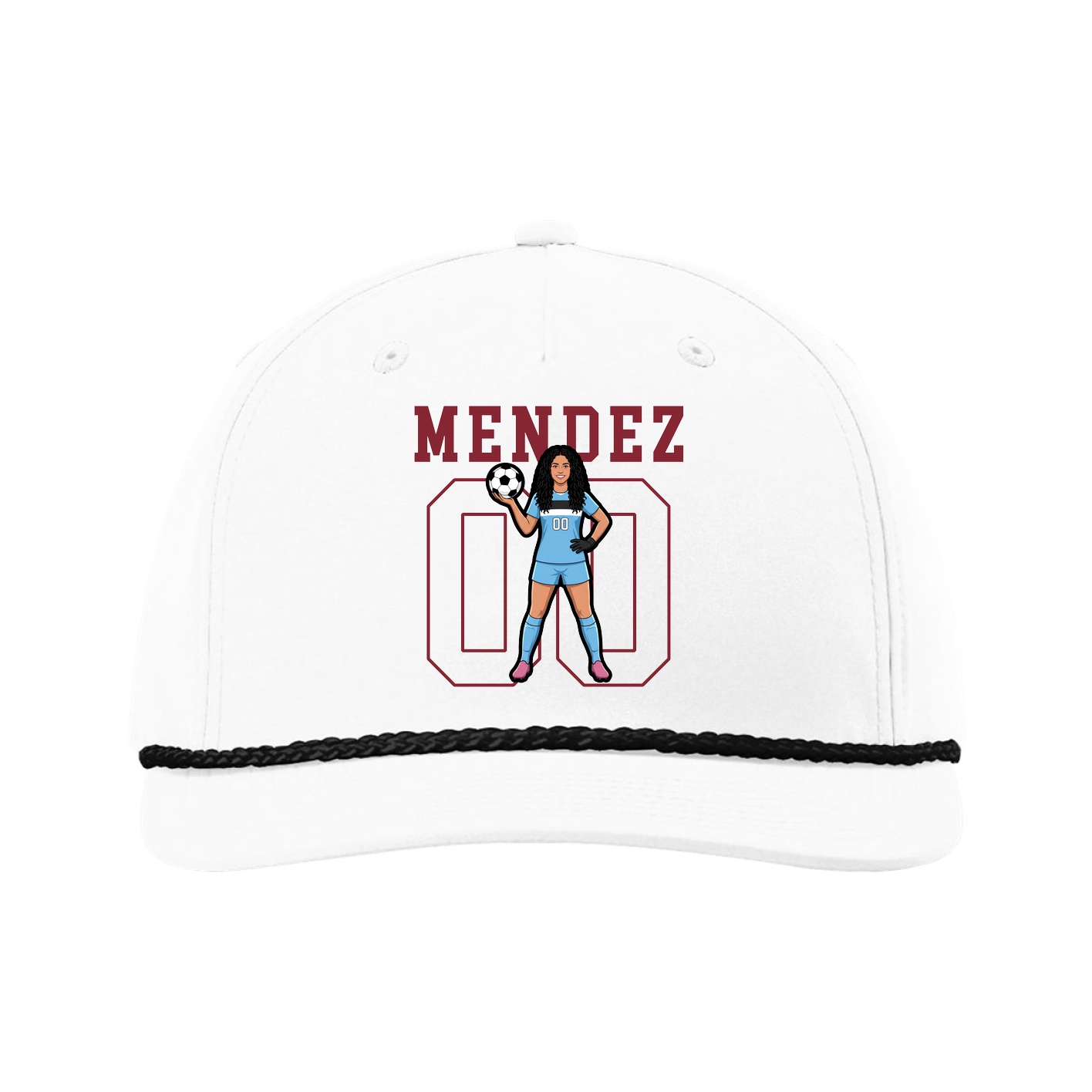 Five-Panel Classic Rope Cap — Shirsey in White