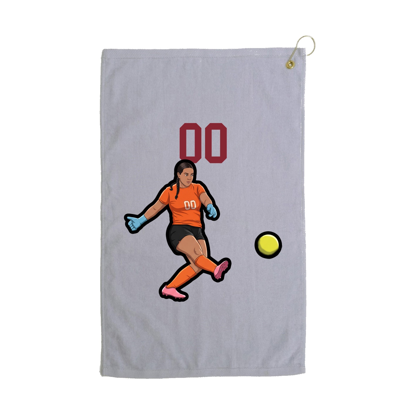 Golf Towel — Number Top in Grey