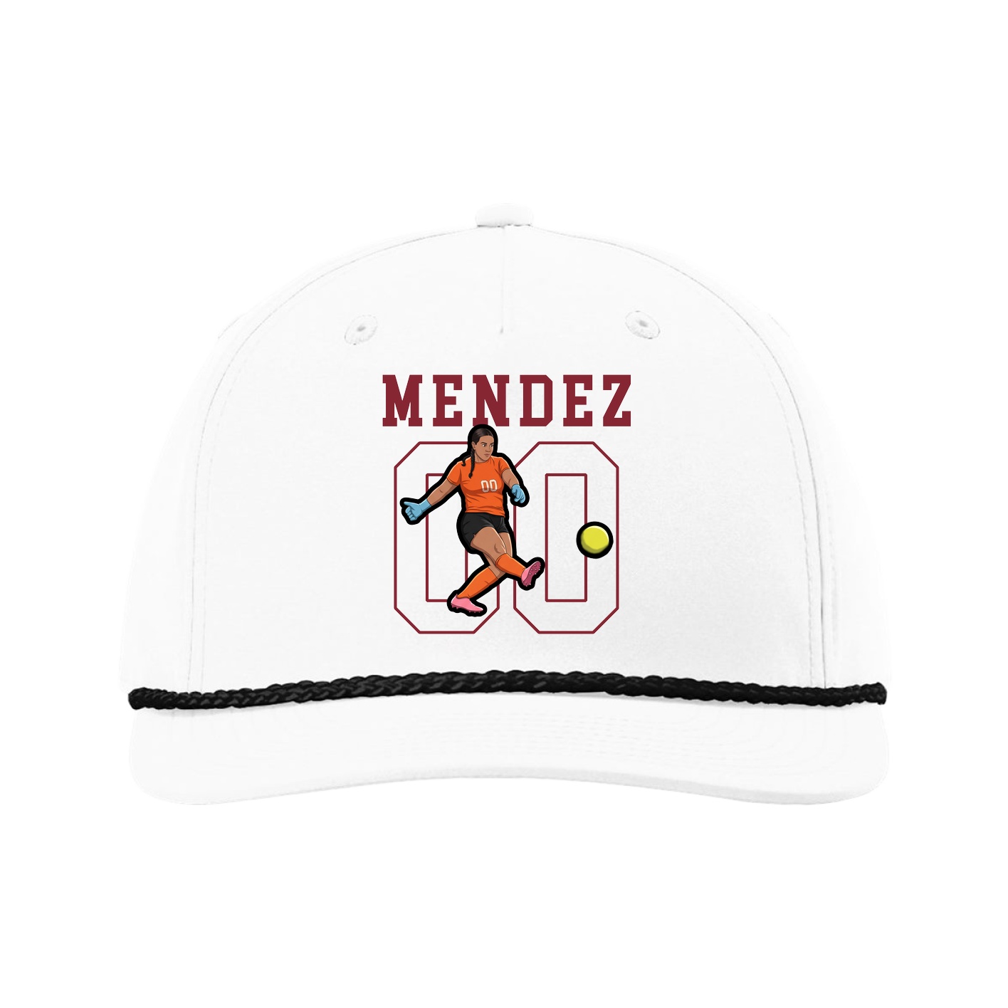 Five-Panel Classic Rope Cap — Shirsey in White